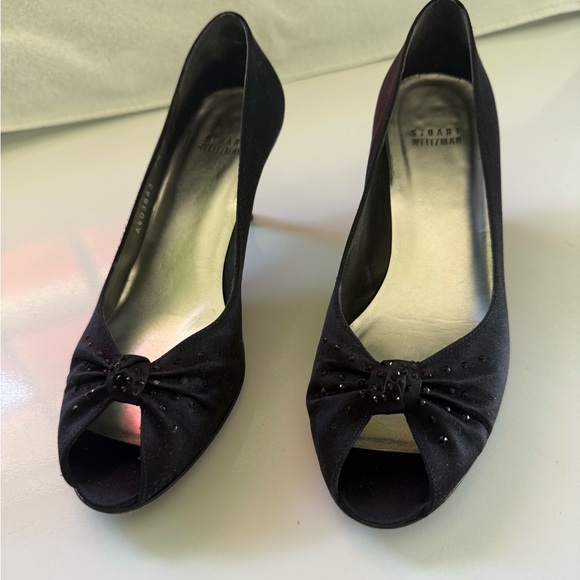 Stuart Weitzman Black Peep Toe Heels❗️ - Picture 1 of 10